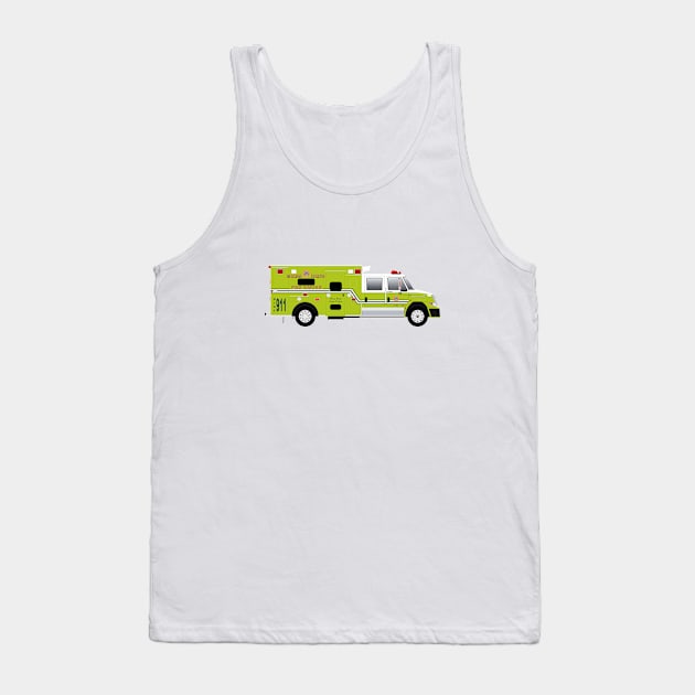 Miami Dade Fire Rescue Ambulance Florida Tank Top by BassFishin